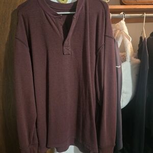 Champion Men's Long Sleeve Shirt - Burgundy